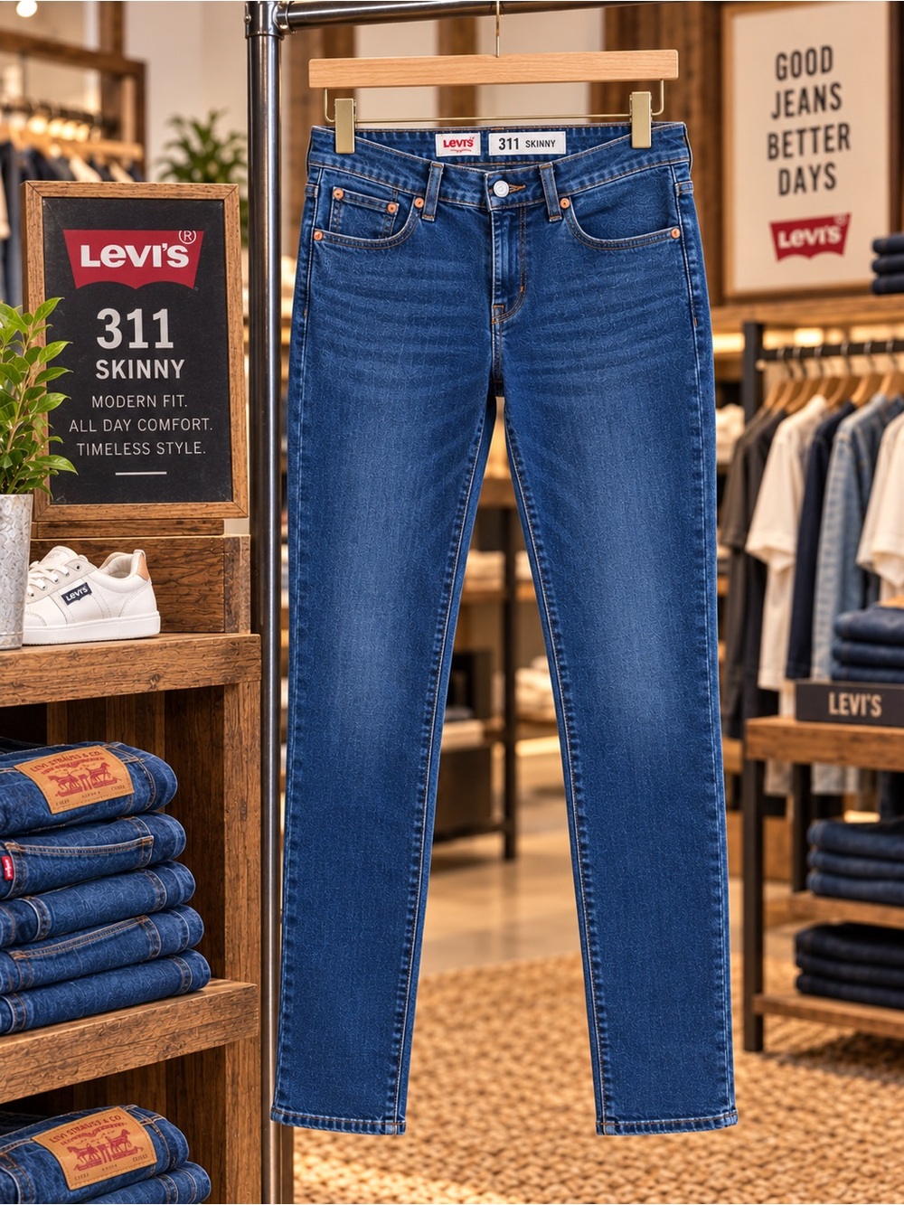 Men’s Levi's Dark Blue Skinny Jeans - 311 Style